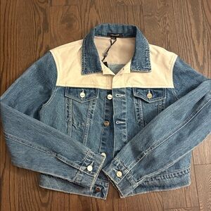 Lamarque Denim and Leather Jacket